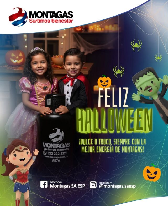 🎃✨ ¡La magia de Halloween también se vive con la mejor energía! ⚡👻
Este 31 de octubre, ¡disfruta del dulce o truco con la energía que mueve a las familias, los negocios, los sabores y las sonrisas! 💙🔥

Porque con Montagas, siempre hay motivos para celebrar con seguridad, alegría y buena energía. 💪🎉

🕷️👧🧛‍♂️ ¡Feliz Halloween para todos nuestros pequeños y grandes héroes! 🦸‍♀️🦸‍♂️

#Montagas #HalloweenMontagas #SurtimosBienestar #EnergíaQueConecta #DulceOTruco