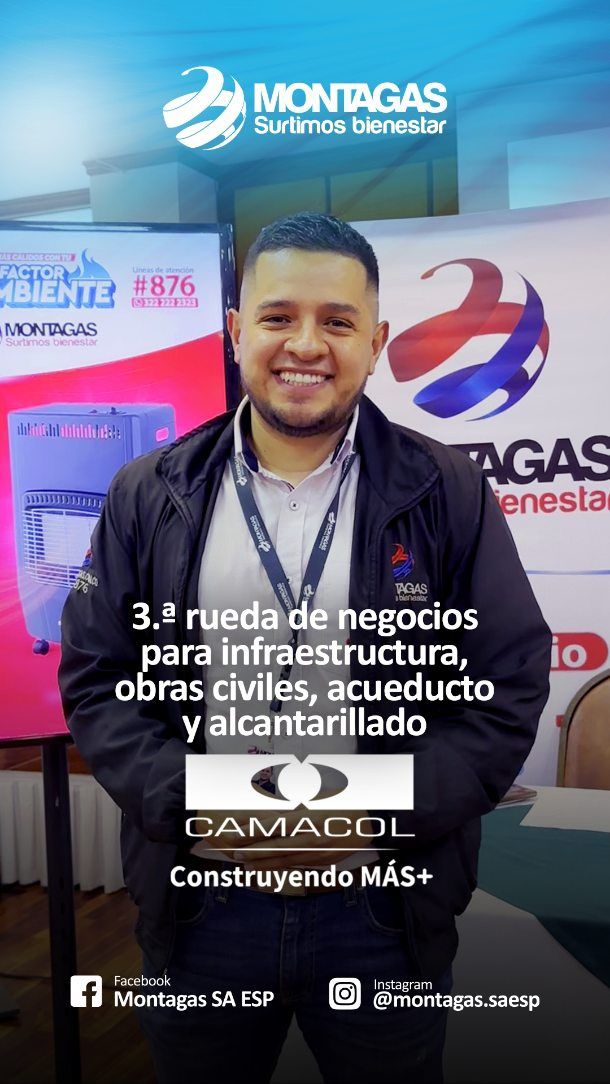 🏗️💡 ¡Montagas presente donde se construye el futuro! 
Participamos como expositores en la 3ra Rueda de Negocios e Infraestructura de Obras Civiles de @camacolnarino , compartiendo nuestras soluciones energéticas que impulsan el desarrollo sostenible 🔥🏢 

Gracias a todos los aliados, empresarios y visitantes que se acercaron a conocer cómo el GLP transforma territorios con eficiencia, seguridad y compromiso 💙 

📍Seguimos conectando oportunidades, energía y bienestar. 

#Montagas #ObrasQueTransforman #InfraestructuraSostenible #GLP #EnergíaConPropósito #SurtimosBienestar #RuedaDeNegocios2025 #Camacol