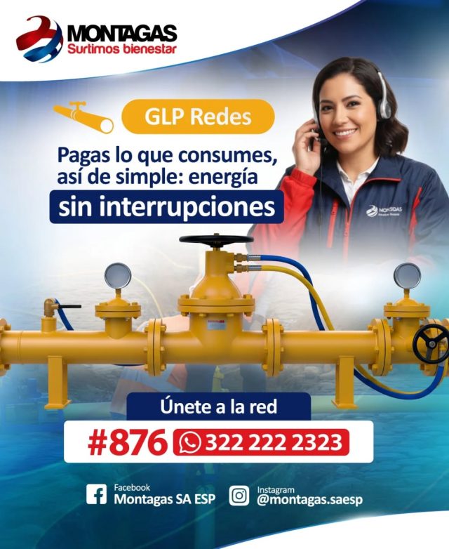 ¡Más opciones para tu hogar con Montagas! 🍳🏠
En Montagas seguimos innovando para que nunca te falte energía. Con nuestro servicio de GLP Redes, disfrutas de la libertad de cocinar sin límites y con la facilidad de un pago mensual basado en tu consumo.
Es el complemento ideal para una vida moderna y práctica. ⚡🥘
¡Únete a la red que conecta a las familias! 👩‍🍳👨‍🍳
👇 Contáctanos ahora:
📲 Llámanos al #876
🟢 Escríbenos por WhatsApp: 322 222 2323

#GLPRedes #Montagas #SirtimosBienestar #RedesDeGas