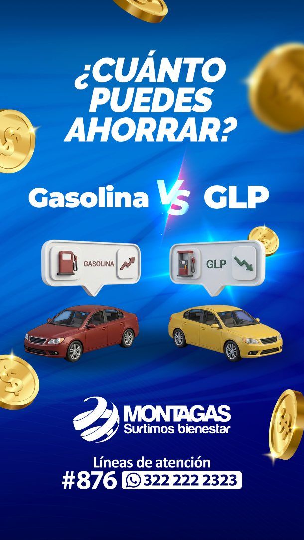 ¡Las cuentas no mienten! 💸✨ Convertir tu vehículo a GLP no es un cambio de combustible, es una decisión financiera estratégica. Ahorra más del 30% en cada tanqueada. ⛽️✅
¡Pásate al lado del ahorro con AutoGLP de Montagas! 🚀
¿Dudas? Escríbenos o llámanos:
📞 Numeral móvil gratuito: #876
🟢 WhatsApp: 322 222 2323

Comenta "Ahorro" 👇🏼 para darte una asesoría personalizada.

#GLP #AutoGLP #Ahorro #Montagas