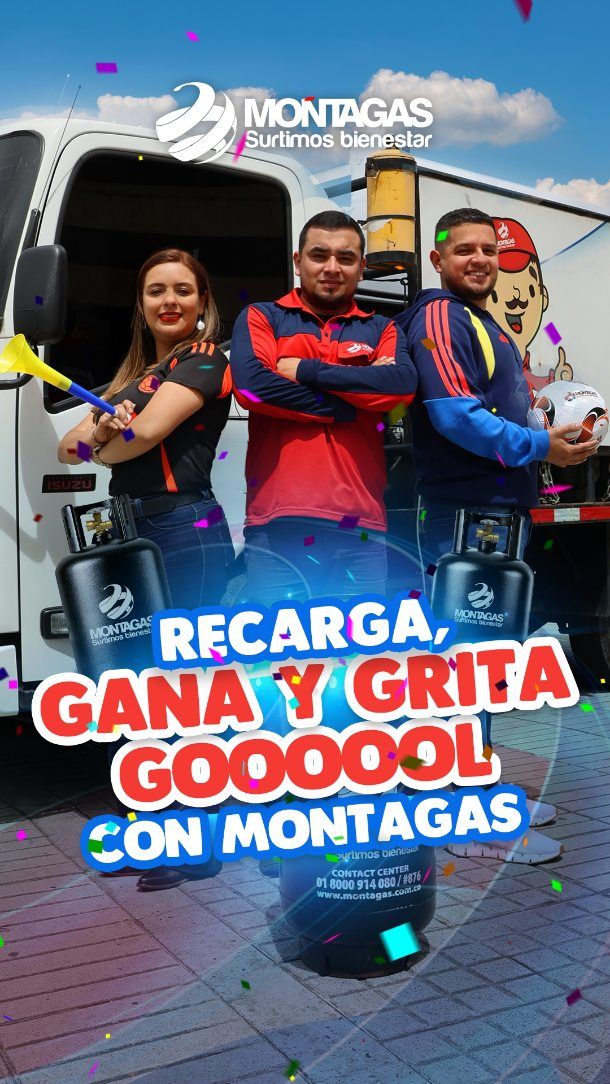 ¡El Mundial ⚽ se vive con toda la pasión y premios 🎁 que te ponen a 🎉 celebrar!
🚨¡Atención!🚨 Porque traemos más de 💸 120 millones de pesos en premios para todos nuestros 👨🏼‍🦰👱🏼‍♀️ usuarios.

¡Participar es muy fácil! A partir del 🗓️ 17 de junio, por la recarga de tu cilindro Montagas, en cualquier capacidad, tienes derecho a jugar en nuestro 🎯 tiro al blanco.
¡Apunta, lanza y prepárate para ganar! 🎉🎉

Si aciertas, reclamas de inmediato grandes premios 🎁🛍️ en nuestros vehículos 🛻 de reparto. 

¡No te quedes 🏟️ fuera del área! Pide tu cilindro va y grita ¡GOL! con Montagas.

#Montagas #MundialDeFutbol #GanaConMontagas #Premios #Gol